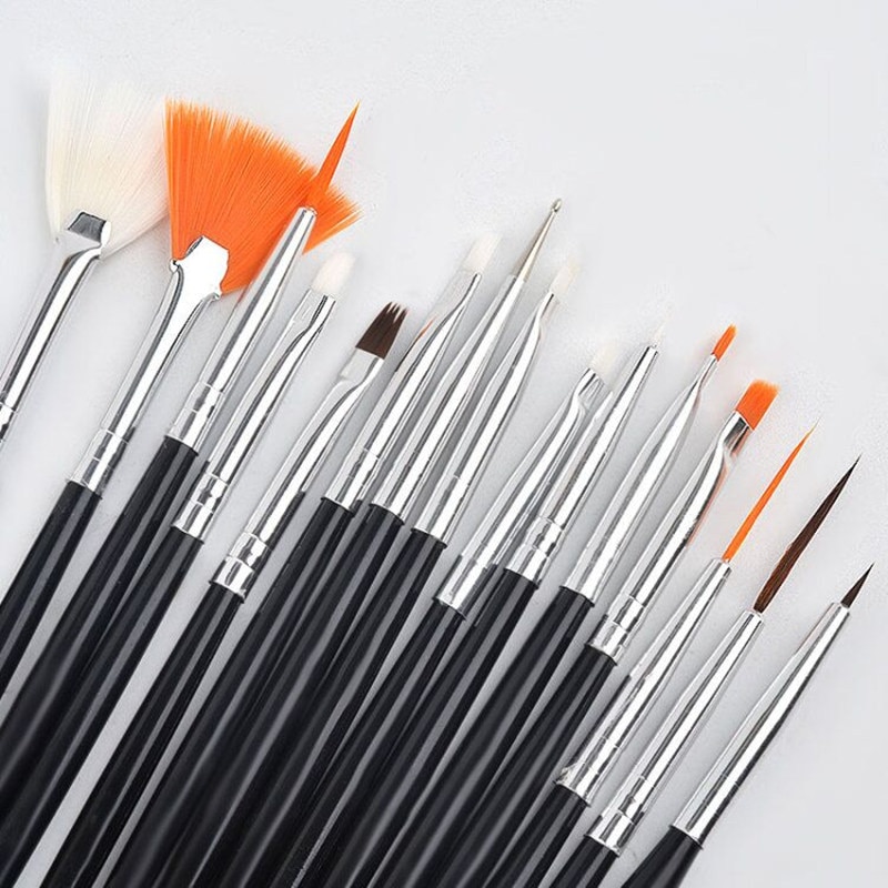 Professional Nail Art Brushes 15 Pcs Set ASK Direct