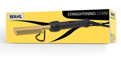Wahl Afro Mains Electric Straightening Comb Gold/Black ZX698 *UK THREE PIN PLUG*
