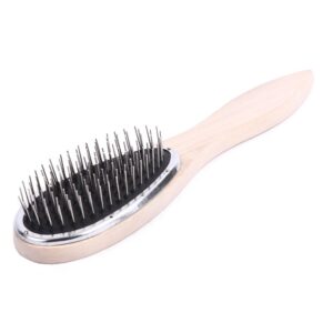 Wooden Handle Detangling Steel Comb