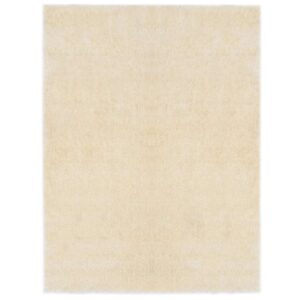 Shaggy Area Rug Cream 120 x 160 cm Polyethylene
