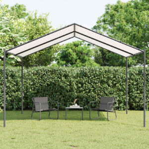 Gazebo 4 x 4 x 2.6 m White Steel and Polyester 180 gsm