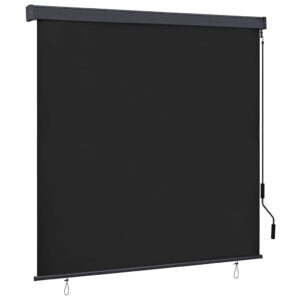Roller Blind Anthracite 180 x 250 cm Fabric and Aluminum