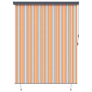 Roller Blind Yellow and Blue 200 x 250 cm Fabric and Aluminum
