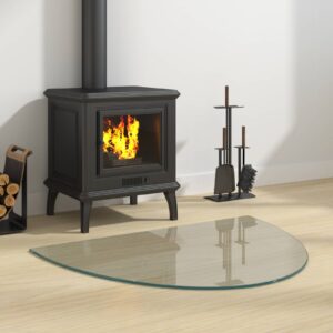 Fireplace Glass Plate Transparent 800 x 600 mm Glass