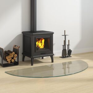 Fireplace Glass Plate Transparent 1200 x 500 mm Glass
