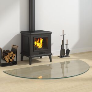 Fireplace Glass Plate Transparent 1200 x 600 mm Glass