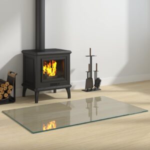 Fireplace Glass Plate Transparent 100 x 60 cm Glass