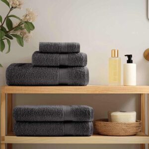 Guest Towel SOLUND 4 pcs Anthracite 15 x 21 cm 550 gsm