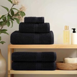 Guest Towel SOLUND 10 pcs Black 15 x 21 cm 550 gsm