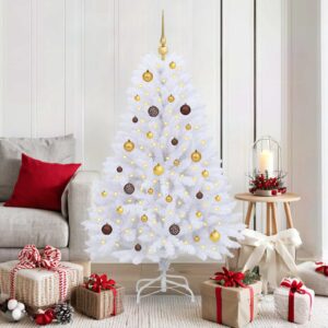 Artificial Christmas Tree White 80 x 80 x 150 cm PVC and Metal