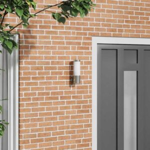 Outdoor Wall Light Silver 12 x 8.5 x 27 cm