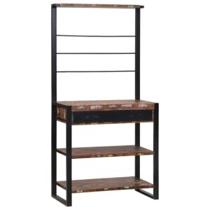 Kitchen Rack Multicolour and Black 80 x 40 x 160 cm