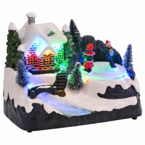 Mini Christmas Village 16 x 11.5 x 13 cm Plastic Multicolour