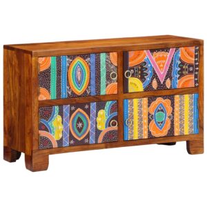 Shoe Cabinet with Door Brown 90 x 35 x 55 cm Solid Acacia Wood