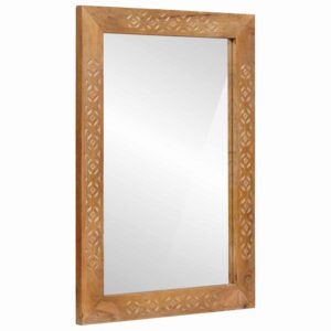 Wall Mirror Rectangular 70 x 50 cm Engineered Wood and Glass