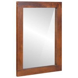Mirror Rectangular Brown and Silver 50 x 2.5 x 70 cm