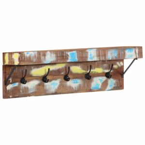 Coat Rack Multicolour 73 x 19 x 23 cm Solid Reclaim wood