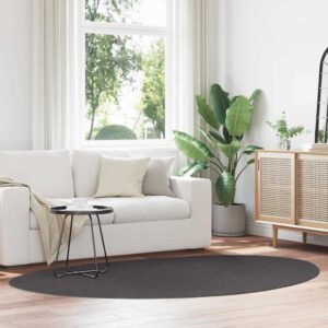Area Rugs HUARTE Anthracite 160 x 230 cm Polyester