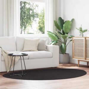 Area Rugs HUARTE Black 140 x 200 cm Polyester