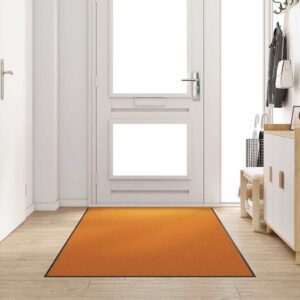 Doormat Other Orange and Black 120 x 250 cm Polyamide and PVC