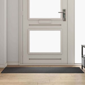 Doormat Anthracite and Black 60 x 180 cm 100% Polyamide