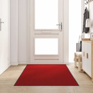 Doormat Red and Black 120 x 300 cm 100% Polyamide