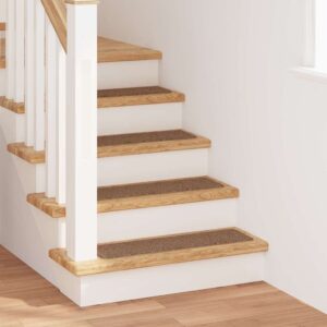 Anti-slip Stair Mats Latex backing 15 pcs Yellow 75 x 20 cm PP