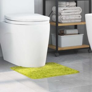 Anti-slip Bath Mat with Toilet Cut Green 50 x 50 cm PP