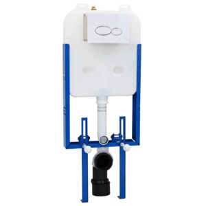 Cistern Frame Height Adjustable White 50 x 8 x 131 cm Steel