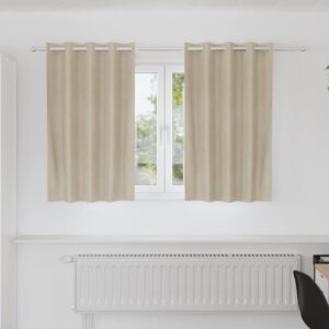 Blackout Curtains 2 pcs Cream 140 x 140 cm Velvet