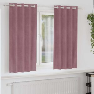 Blackout Curtains 2 pcs Dark Pink 140 x 175 cm Velvet