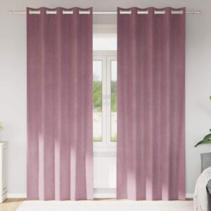 Blackout Curtains 2 pcs Dark Pink 140 x 225 cm Velvet