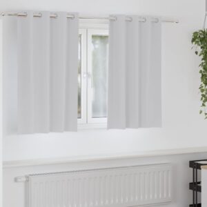 Blackout Curtains with Rings 2 pcs Pale Grey 140 x 140 cm