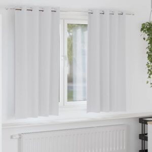 Blackout Curtains with Rings 2 pcs Pale Grey 175 x 140 cm