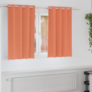 Blackout Curtains with Rings 2 pcs Terracotta 140 x 140 cm