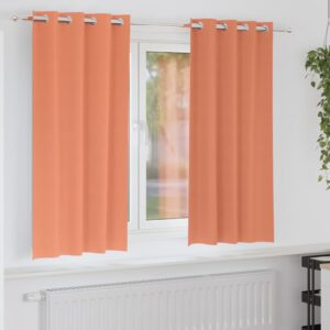 Blackout Curtains with Rings 2 pcs Terracotta 175 x 140 cm