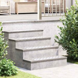 Stair Tread Rectangular 4 pcs Silver 60 x 20 cm Aluminium
