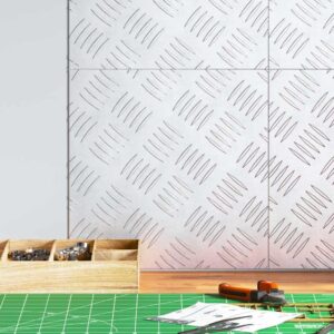 Stair Tread Square 4 pcs Silver 30 x 30 cm Aluminium