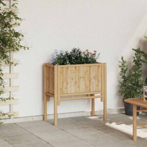 Raised Bed Brown 70 x 35 x 70 cm Bamboo