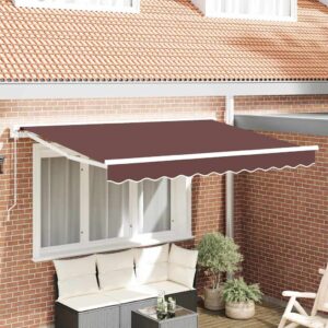 Awning Frame Brown 250 x 200 cm Polyester with PU coating