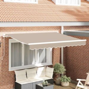 Retractable Awning Beige 250 x 200 cm Fabric