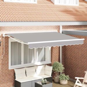Awning Frame Light Grey 250 x 200 cm Polyester with PU coating