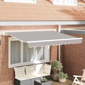 Retractable Awning Light Grey 250 x 200 cm Fabric