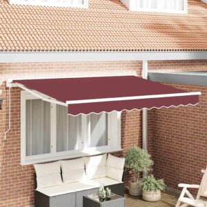 Awning Frame Burgundy 300 x 200 cm Polyester with PU coating