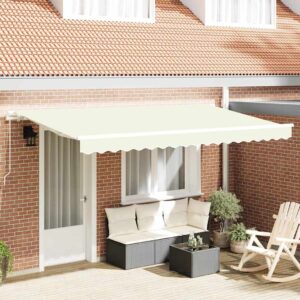 Retractable Awning Cream 350 x 200 cm Fabric