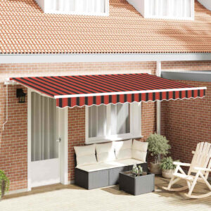 Retractable Awning Orange 350 x 200 cm Fabric