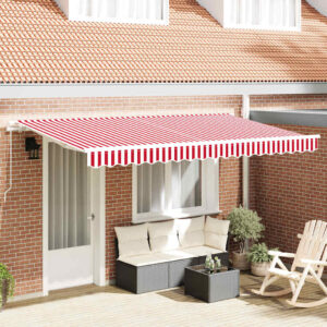 Retractable Awning Red 400 x 200 cm Fabric