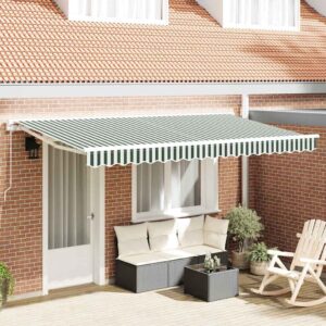 Awning Frame Green and White 400 x 200 cm