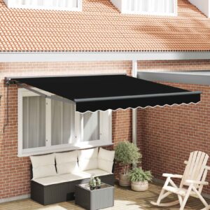 Awning Frame Black 300 x 250 cm Polyester with PU coating