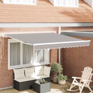 Retractable Awning Light Grey 300 x 250 x 165 cm